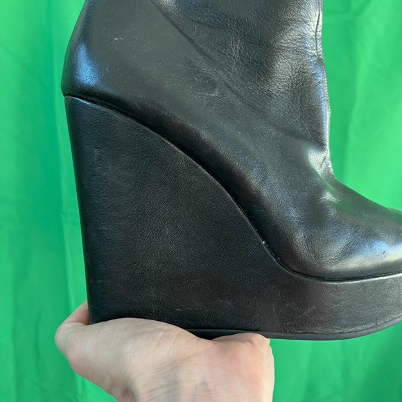 Corso Como Leather Wedge Ankle Boots Size 8 - Picture 4 of 8